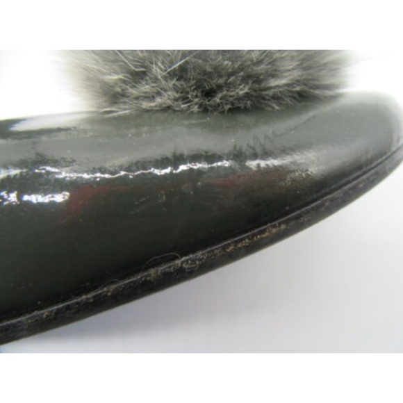 STEVEN DANN grey patent leather pom-pom flats - Picture 8 of 8